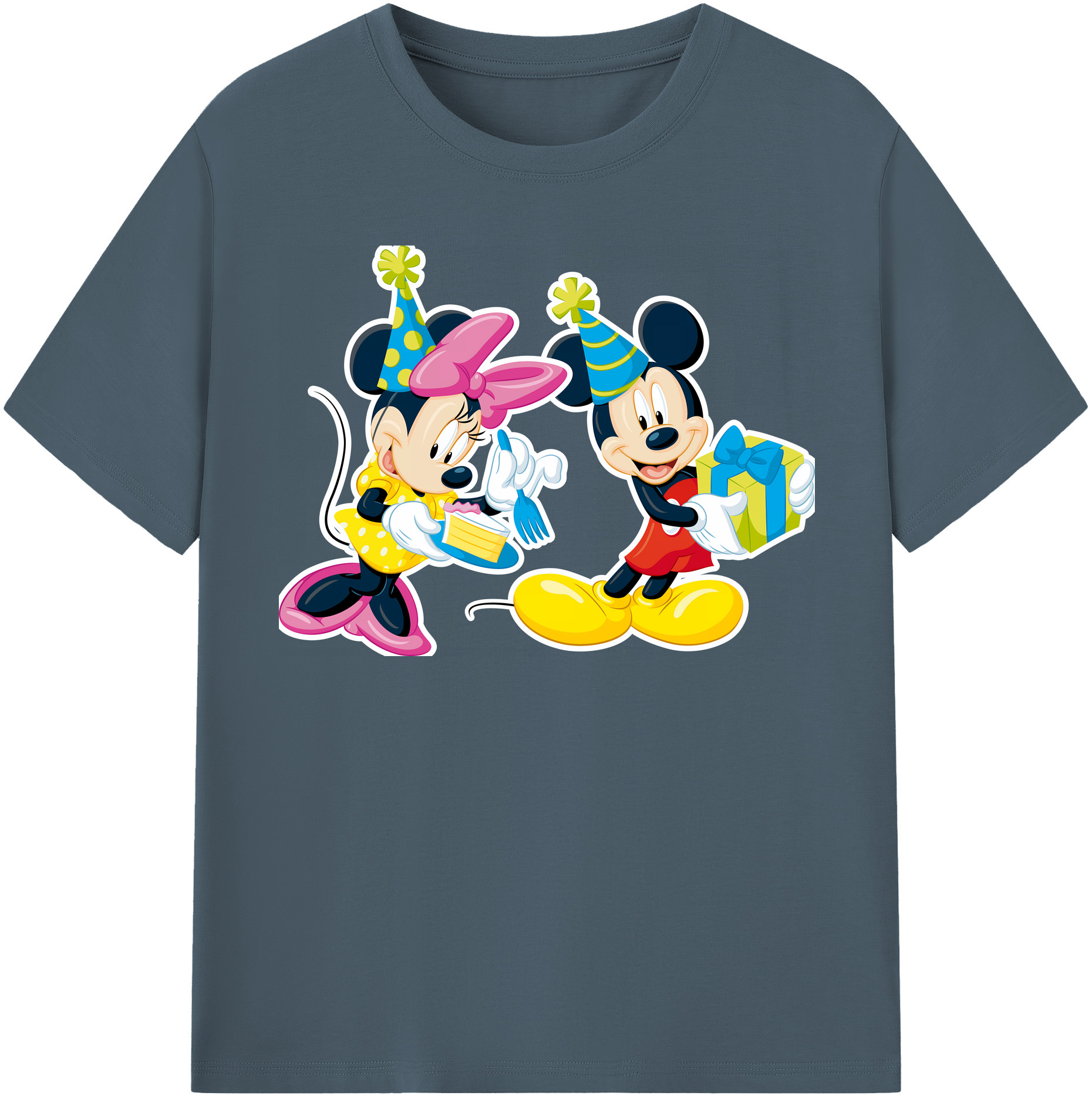 （画像用） ミッキーマウス Mickey Mouse 綿100％半袖Tシャツ（フロントプリント）